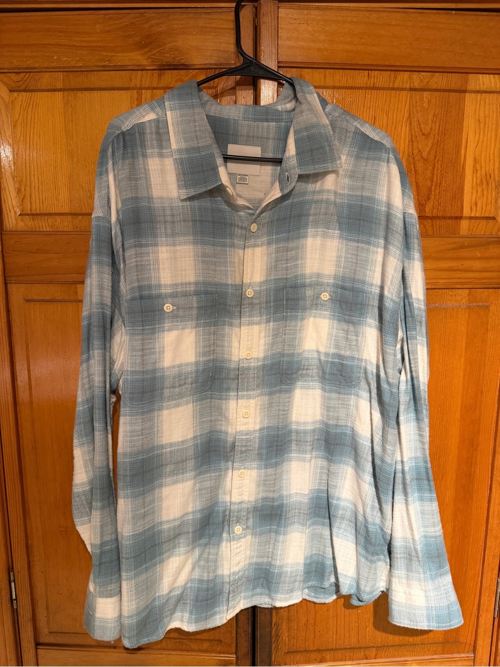 American Eagle Outfitters Light Blue Super Soft Flannel